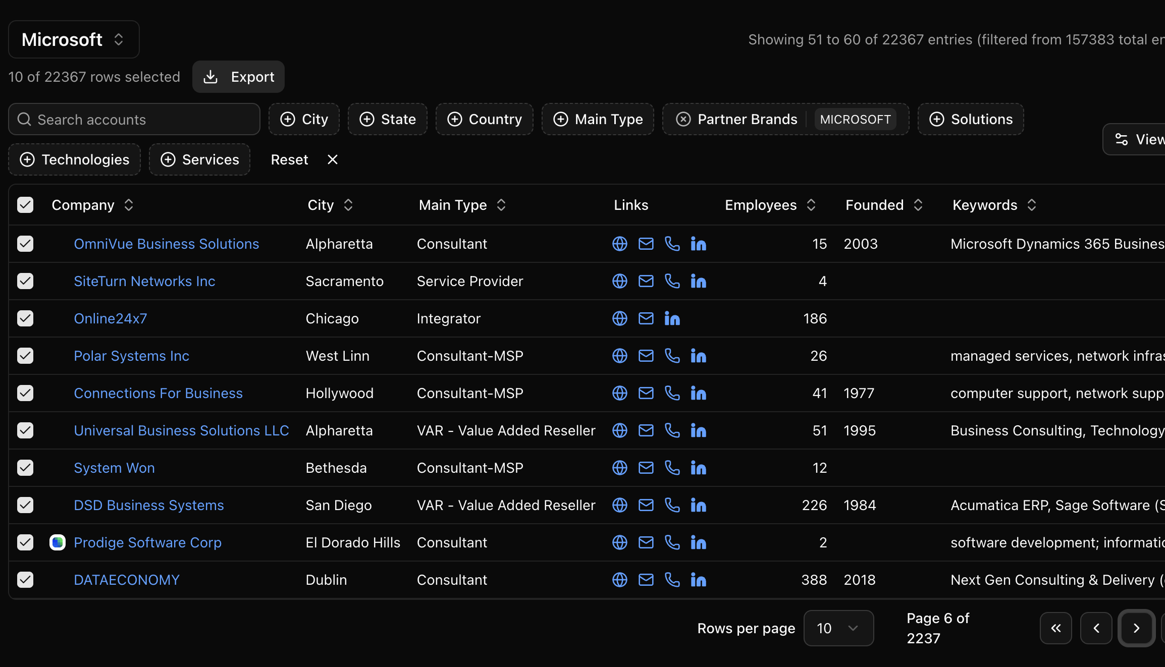 Account Filter